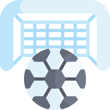 a soccer ball in front of a calendar