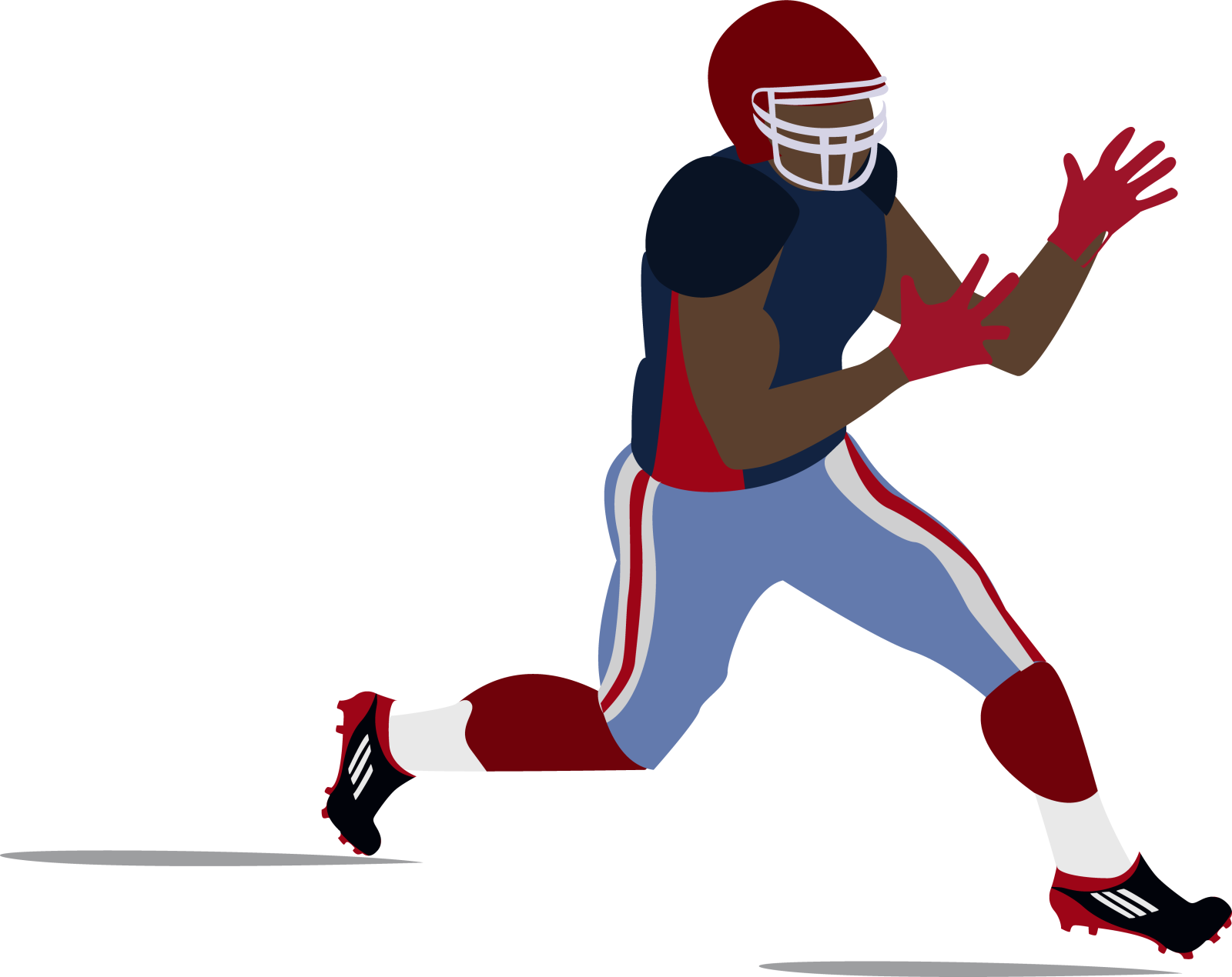 a football player running with the ball