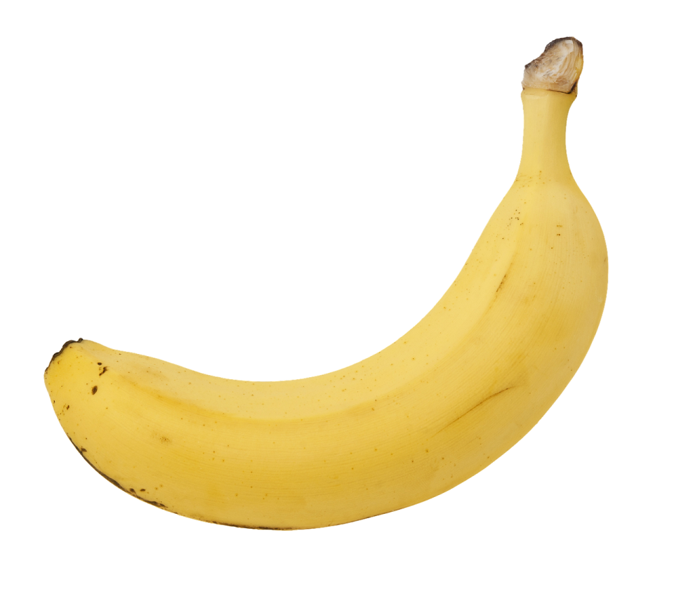 a banana on a white background