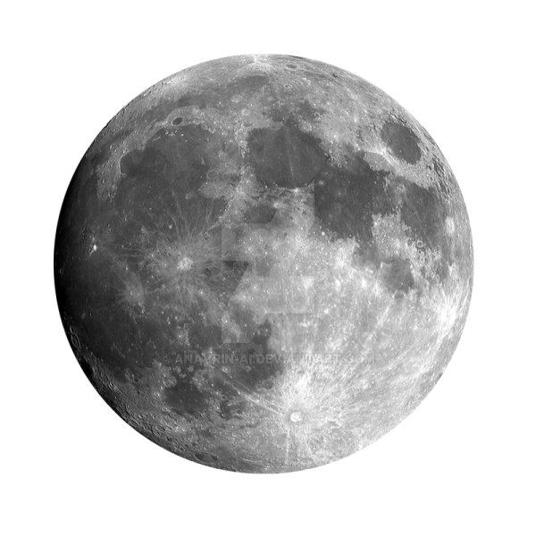a full moon on a white background