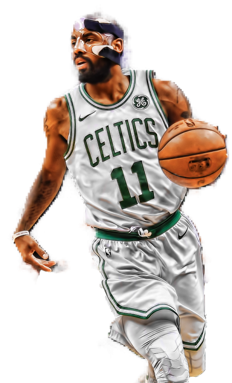 a drawing of a basketball player with a ball