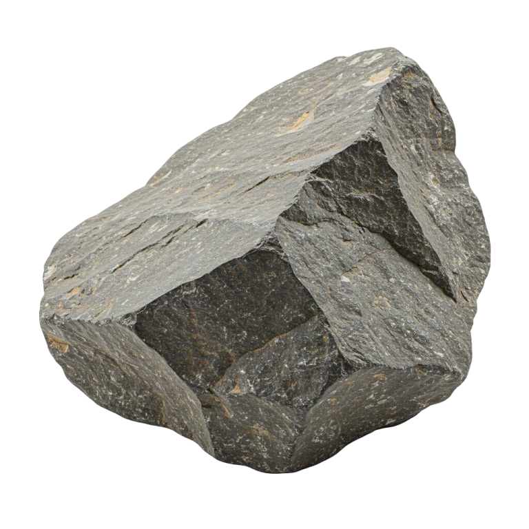 a rock on a white background