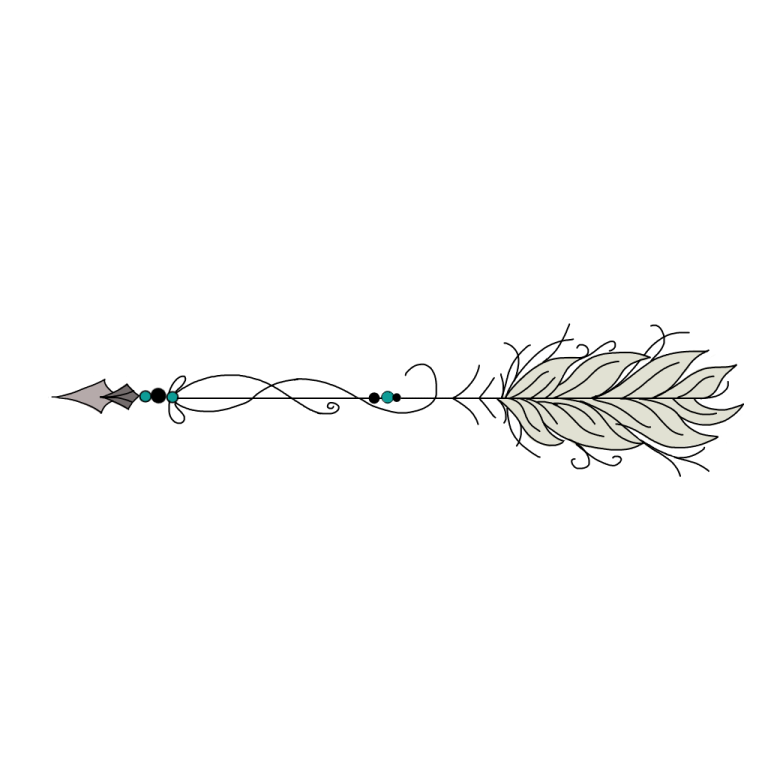 a black and white drawing of a feather