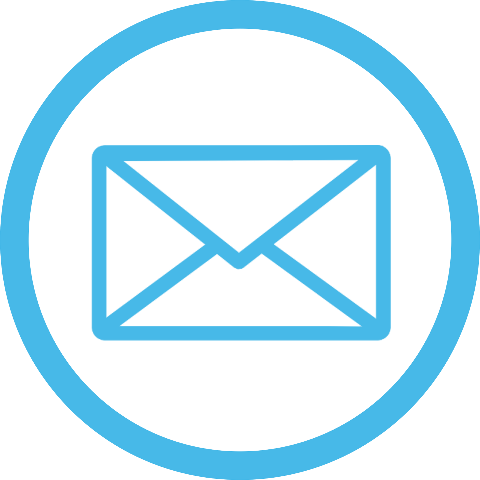 an email icon in a circle