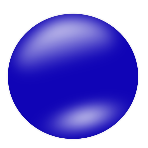 a blue ball on a white background