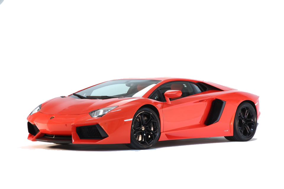 a red sports car on a white background