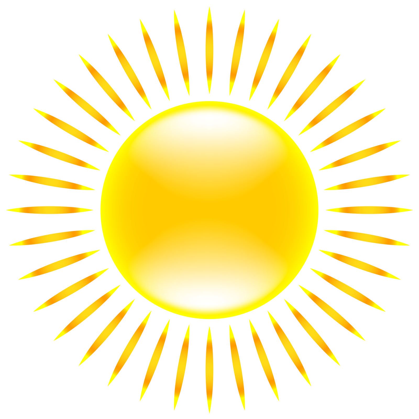 a yellow sun on a white background