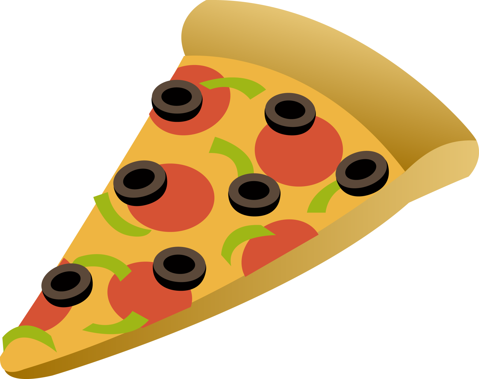 a slice of pizza with olives on it