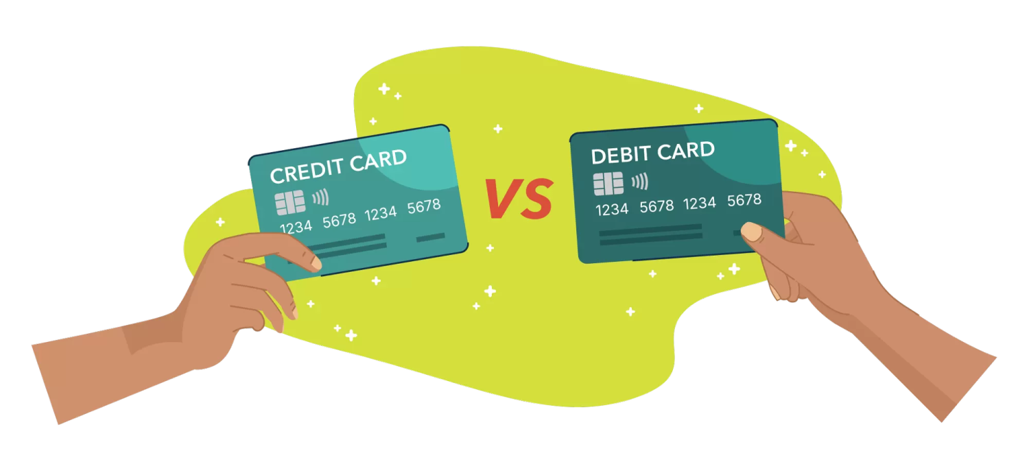 two hands holding credit cards