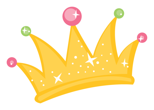 a crown with balloons on top of it