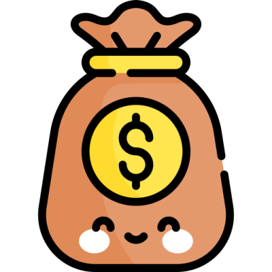 a money bag with a dollar sign inside