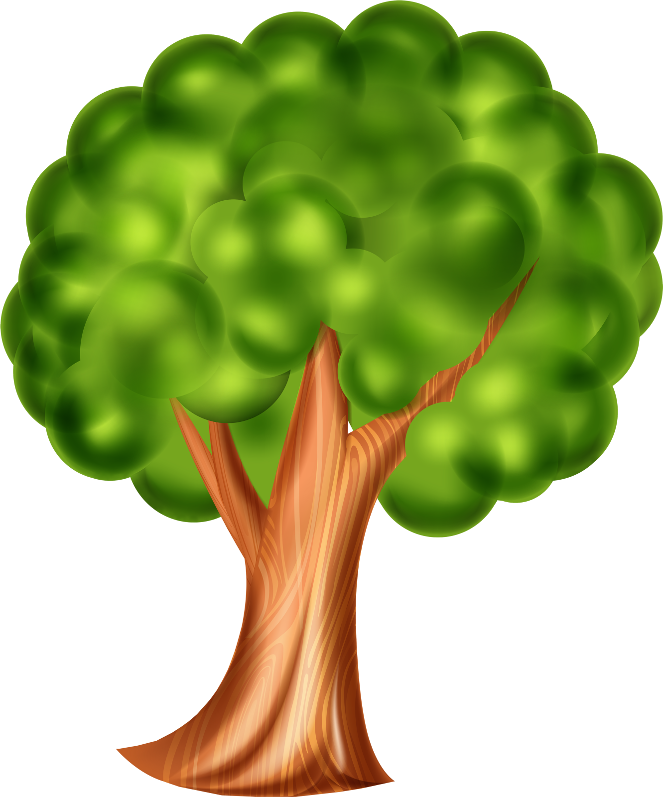 a green tree on a white background