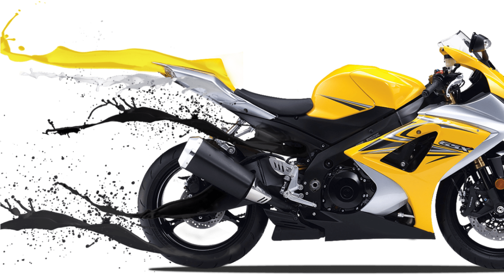 a yellow and black motorcycle