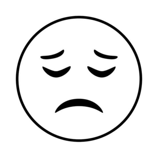 a black and white image of a sad face