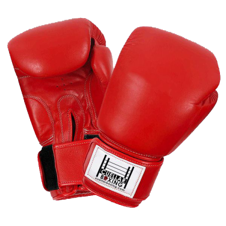 a pair of red boxing gloves
