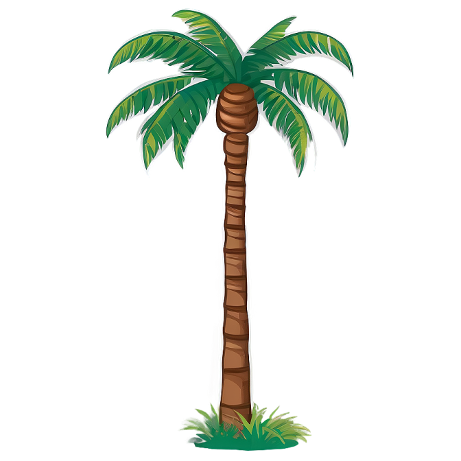 a palm tree on a white background
