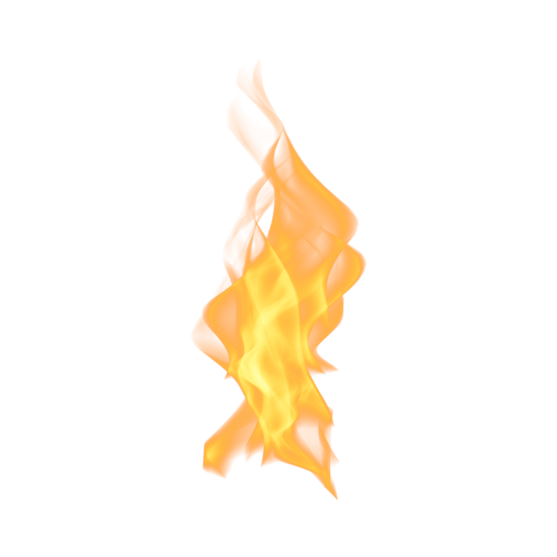 a fire flame on a white background
