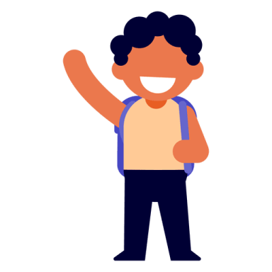 an illustration of a boy with a backpack