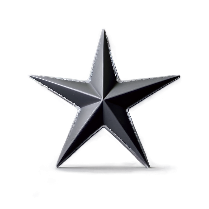 a black star on a white background