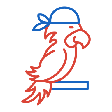 a bird with a hat on it's head