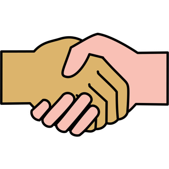 two hands shaking over each other hands