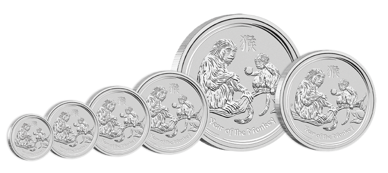 a row of silver coins on white background
