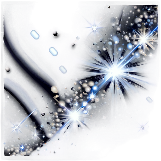 a white background with blue and silver stars
