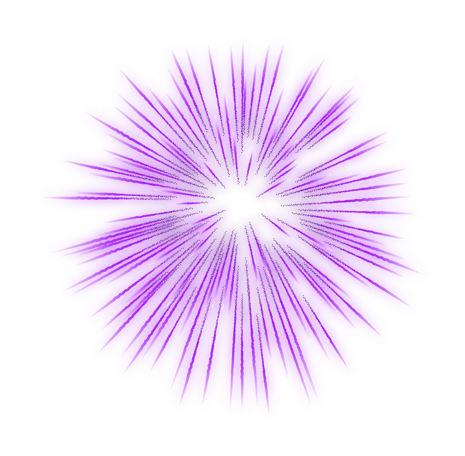 a purple star burst on a white background