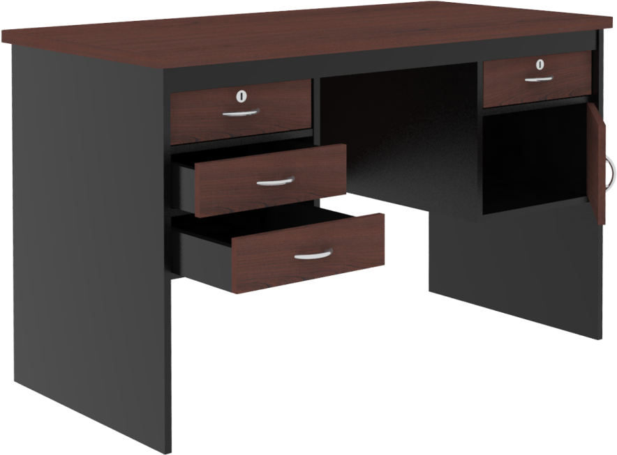 an image of a computer desk with two drawers
