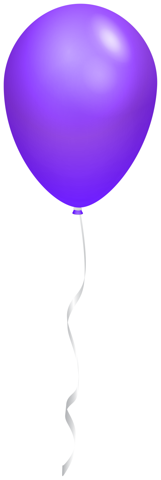 a purple balloon on a white background