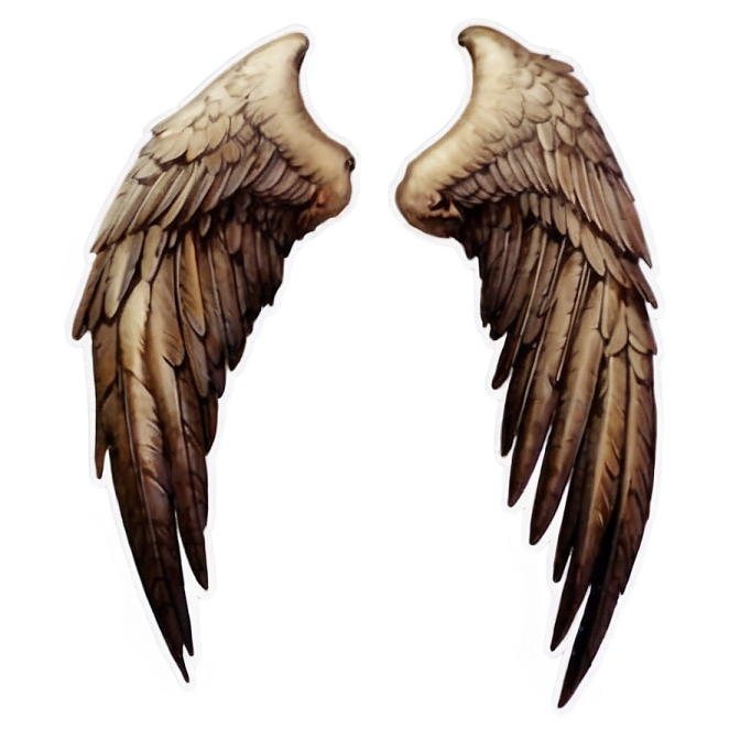 two wings on a white background