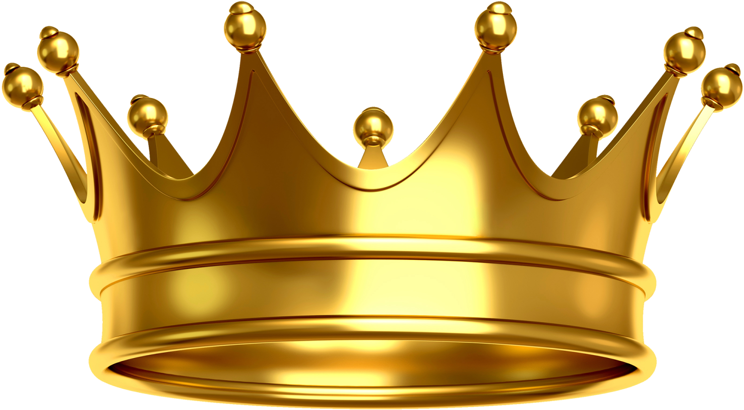 a golden crown on white background