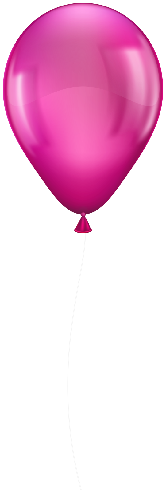 a pink balloon on a white background
