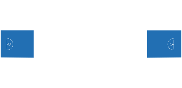 an image of two blue squares with one in the middle