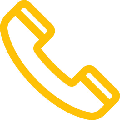 a yellow phone icon on a white background