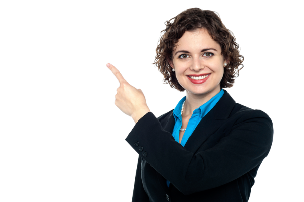 a woman with curly hair