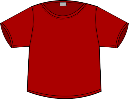 a red t - shirt
