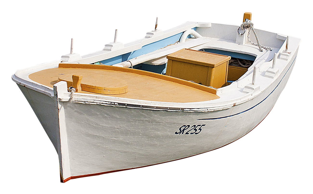 the boat is white