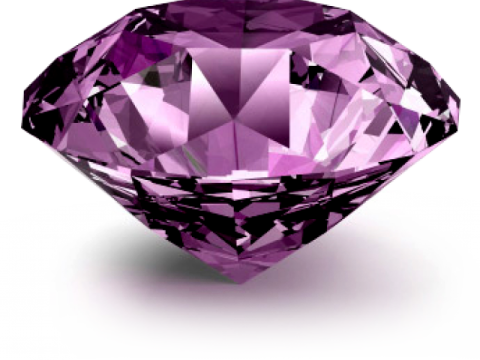a purple diamond on white background