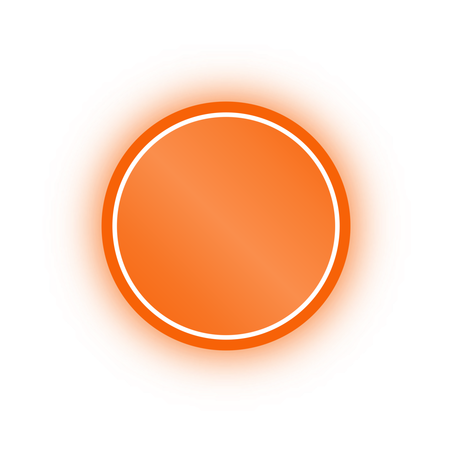 an orange circle on a white background