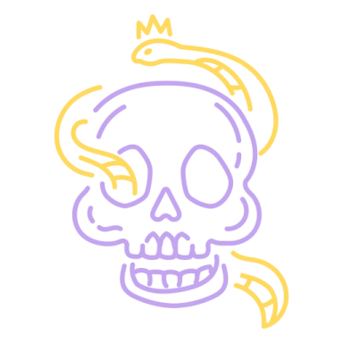 a skull with a crown on its head
