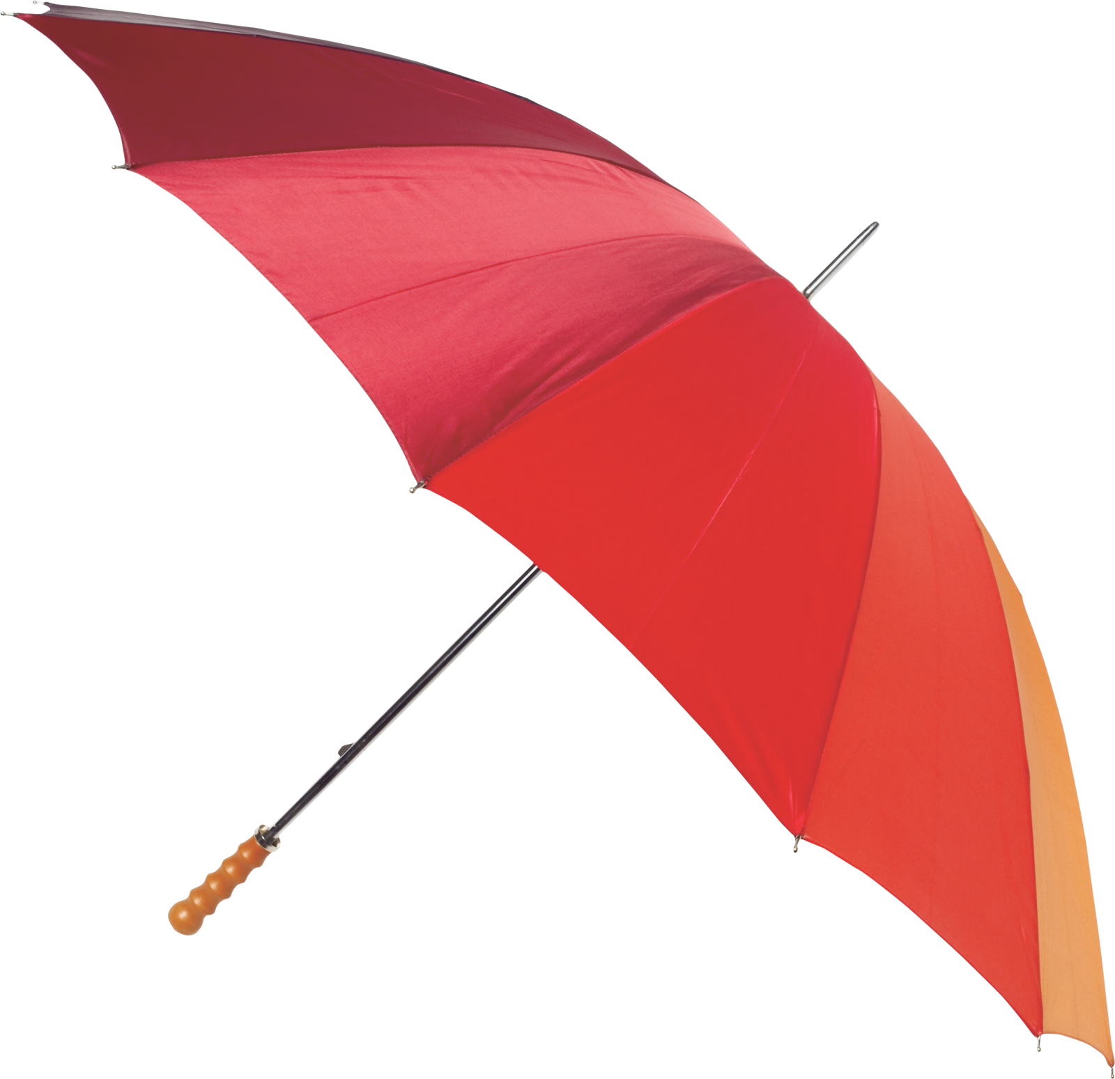a red and orange umbrella on a white background