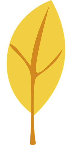 a yellow tree with brown leaves