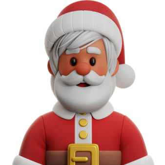 a toy with a santa clause on it