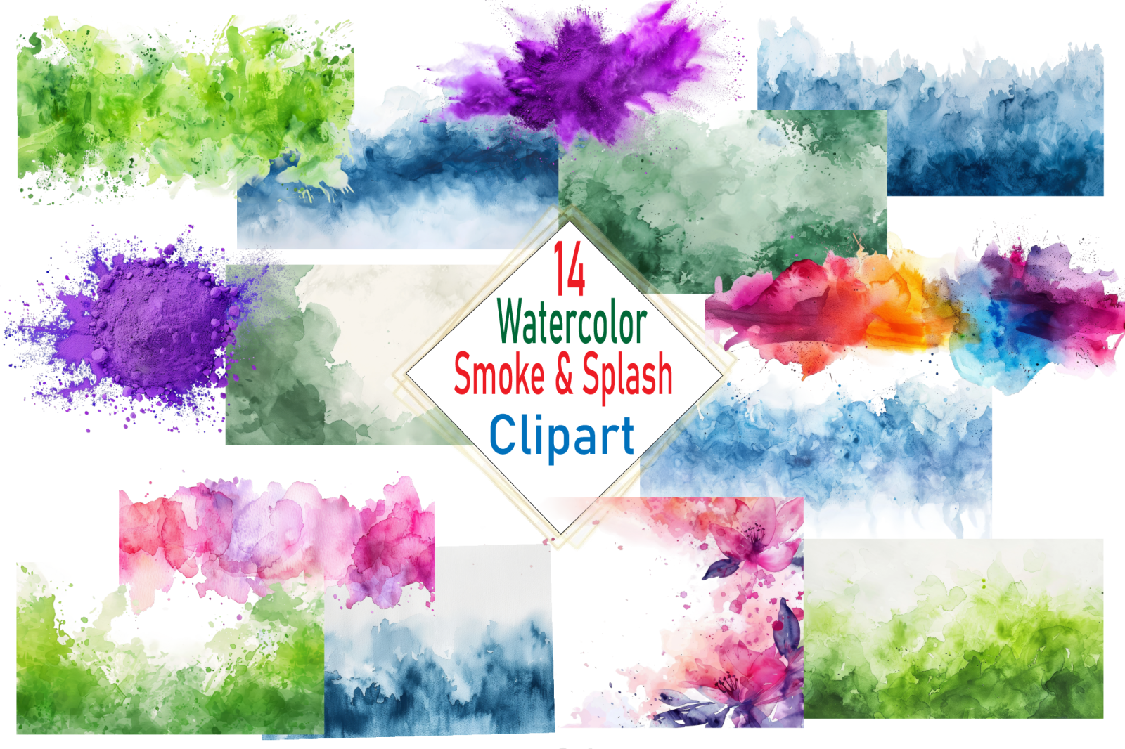 watercolor splash clipart