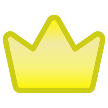 a yellow crown on a white background
