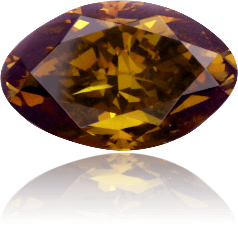 a brown and yellow diamond