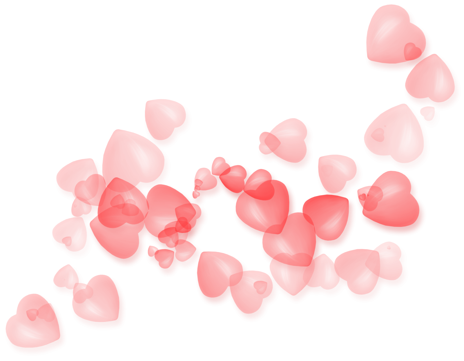 a bunch of grey hearts on a white background