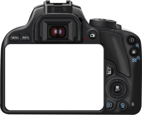 the front view of a digital camera