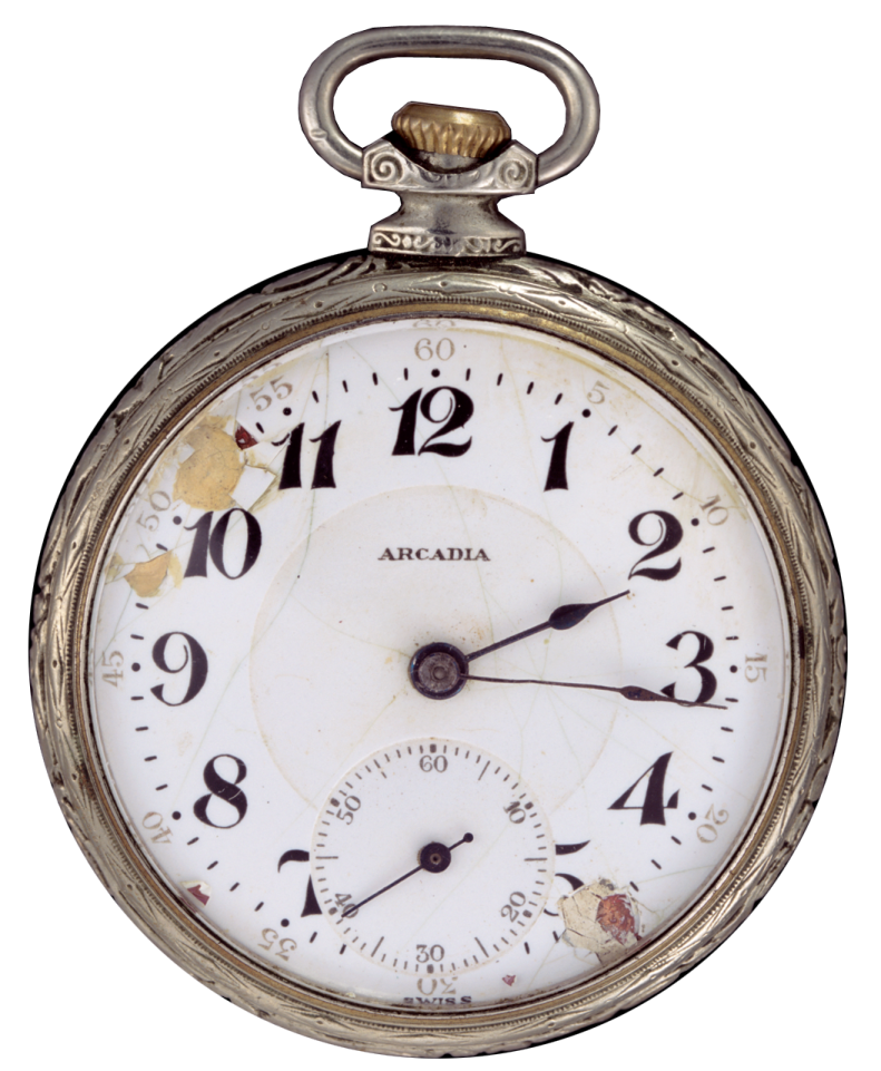 an old silver pocket watch on a white background